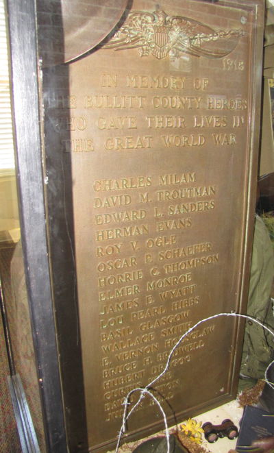 WWI Plaque