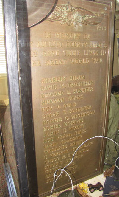 WWI Plaque