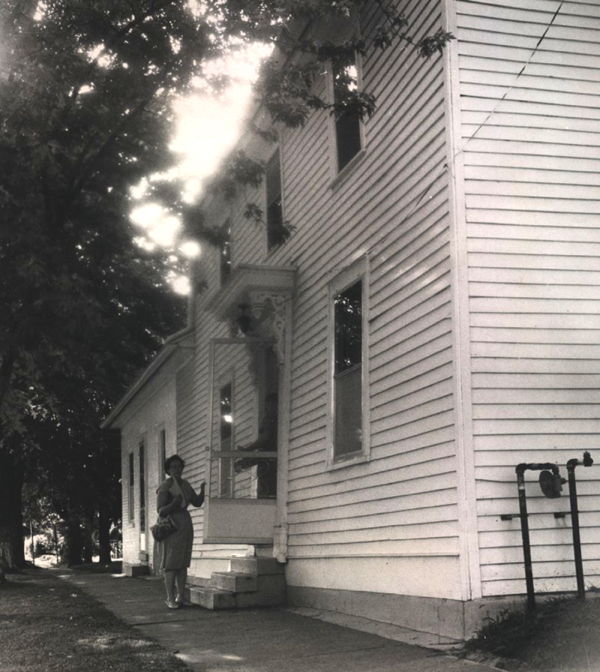 Stottman at Library Door